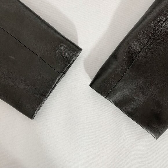 BOD & CHRISTENSEN DARK BROWN LEATHER SINGLE BREASTED MID-LENGTH JACKET COAT - 12 - Picture 9 of 11